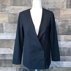XXI Pinstriped Double Breasted Blazer Size S